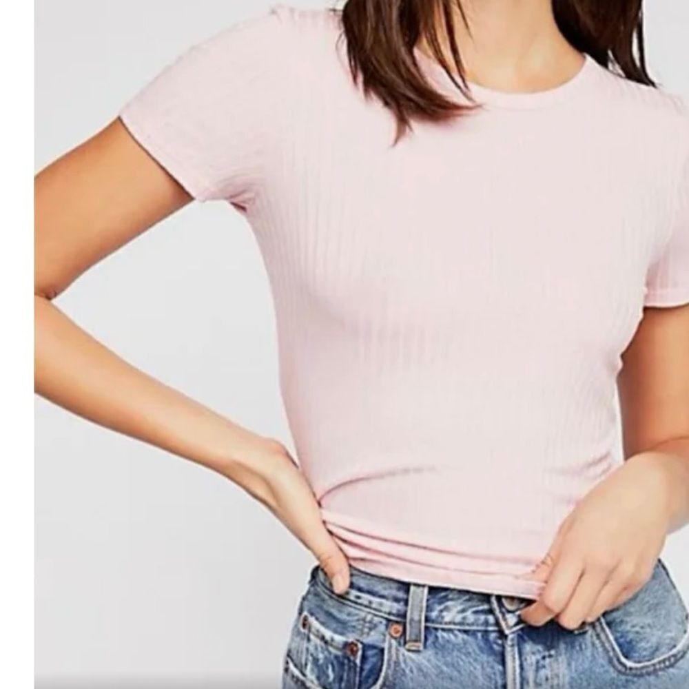 NWT Cloth & Stone Richardson Ribbed Tee short size XS 
Retail $60